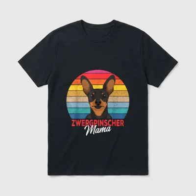 Zwergpinscher Mama Frauchen Hundehalterin T-Shirt – Klassisches T-Shirt in Schwarz