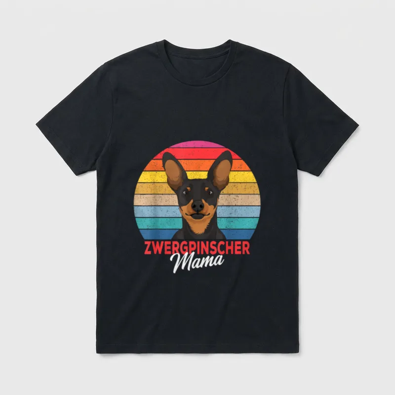Zwergpinscher Mama Frauchen Hundehalterin T-Shirt – Klassisches T-Shirt in Schwarz