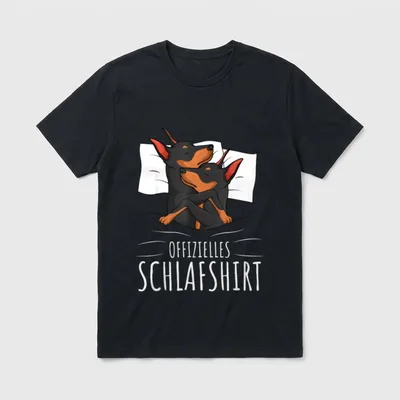 Zwergpinscher Offizielles Schlafshirt Miniature T-Shirt 0097 – Klassisches T-Shirt in Schwarz