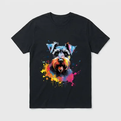 Niedlicher Zwergschnauzer Hund T-Shirt – Klassisches T-Shirt in Schwarz