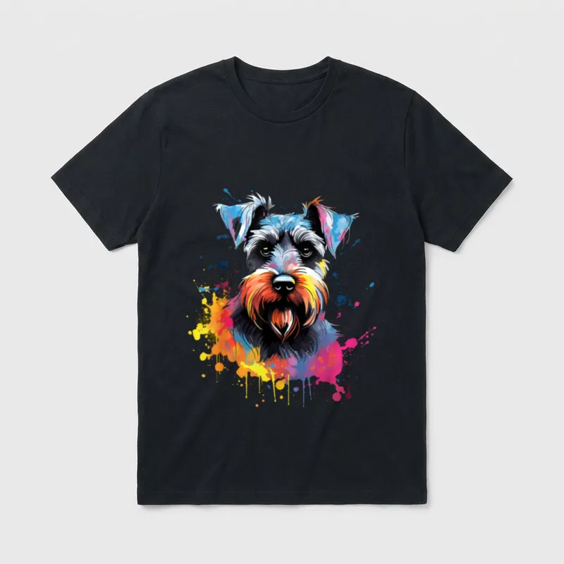 Niedlicher Zwergschnauzer Hund T-Shirt – Klassisches T-Shirt in Schwarz