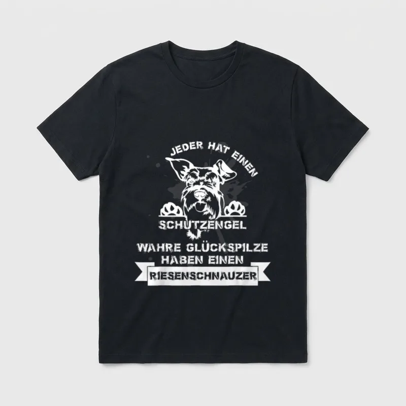 Riesenschnauzer Schutzengel Hundebesitzer Schnauzer T-Shirt – Klassisches T-Shirt in Schwarz