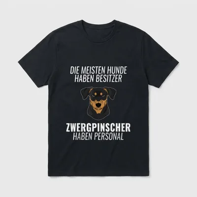 Lustiges Zwergpinscher Personal Hundehalter T-Shirt – Klassisches T-Shirt in Schwarz