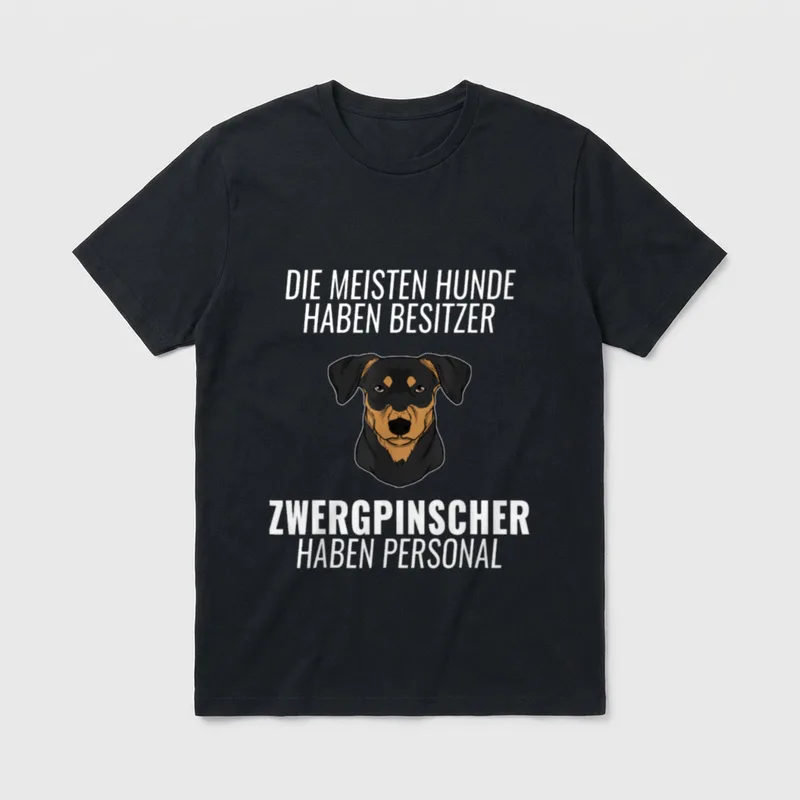 Lustiges Zwergpinscher Personal Hundehalter T-Shirt – Klassisches T-Shirt in Schwarz