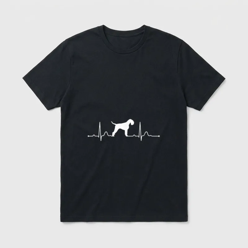 Riesenschnauzer Schnauzer Heartbeat Herzschlag T-Shirt – Klassisches T-Shirt in Schwarz