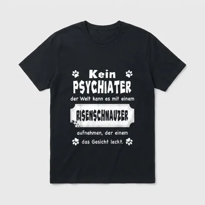 Lustiges Kein Psychiater Design T-Shirt – Klassisches T-Shirt in Schwarz