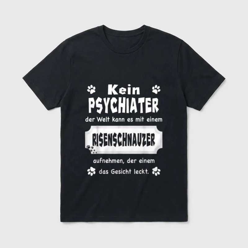 Lustiges Kein Psychiater Design T-Shirt – Klassisches T-Shirt in Schwarz