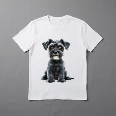 Miniatur Schnauzer Hund Motiv T-Shirt – Klassisches T-Shirt in Schwarz