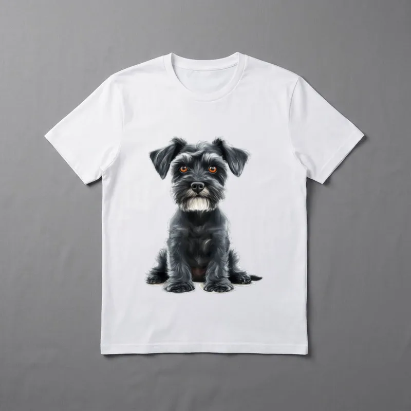 Miniatur Schnauzer Hund Motiv T-Shirt – Klassisches T-Shirt in Schwarz