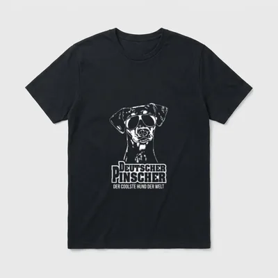 Deutscher Pinscher cooler Hund T-Shirt – Klassisches T-Shirt in Schwarz