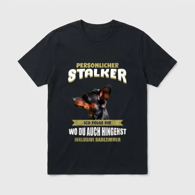 Zwergpinscher Zwergpinscher Hund T-Shirt 0121 – Klassisches T-Shirt in Schwarz