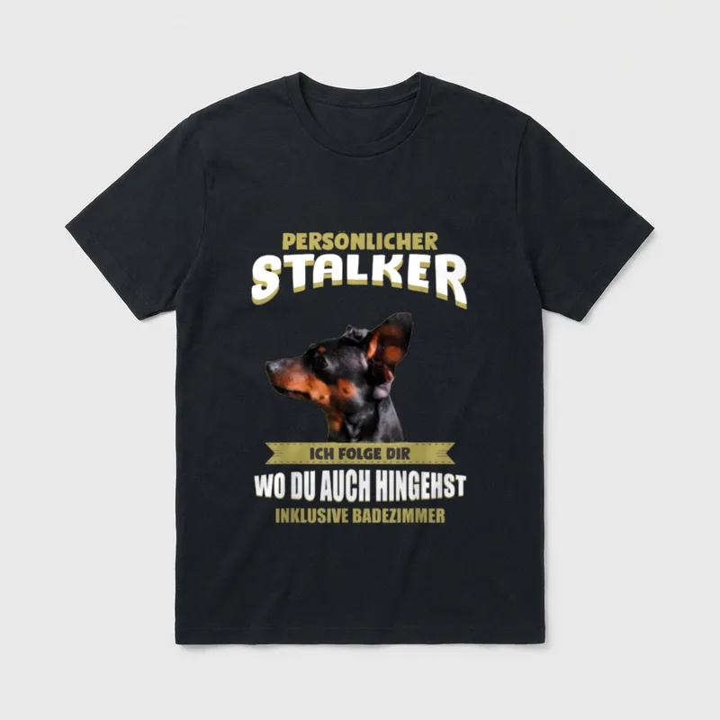 Zwergpinscher Zwergpinscher Hund T-Shirt 0121 – Klassisches T-Shirt in Schwarz