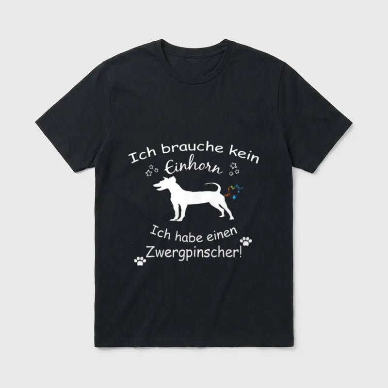 Zwergpinscher Zwergpinscher Hund T-Shirt 0122 – Klassisches T-Shirt in Schwarz