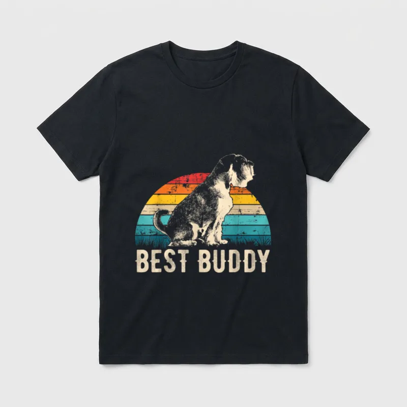Retro Zwergschnauzer Idee T-Shirt – Klassisches T-Shirt in Schwarz