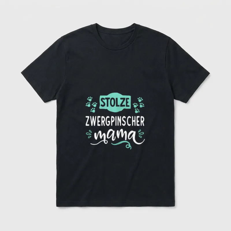 Stolze Zwergpinscher Mama Beste T-Shirt – Klassisches T-Shirt in Schwarz