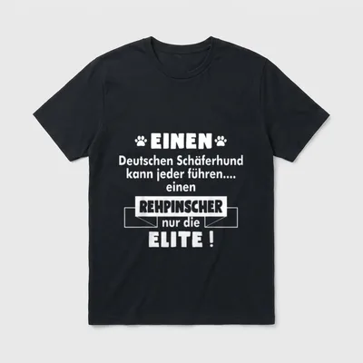 Rehpinscher Rehpinscher Hund T-Shirt – Klassisches T-Shirt in Schwarz