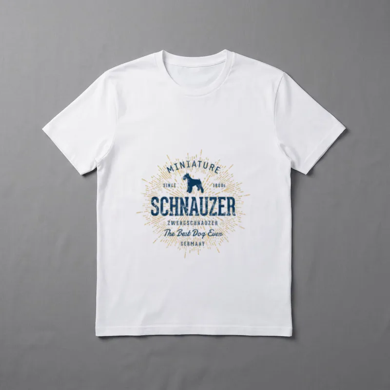 Vintage Zwergschnauzer Retro T-Shirt – Klassisches T-Shirt in Schwarz
