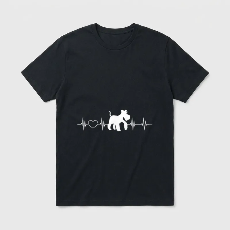 Miniaturschnauzer Herzschlag T-Shirt – Klassisches T-Shirt in Schwarz