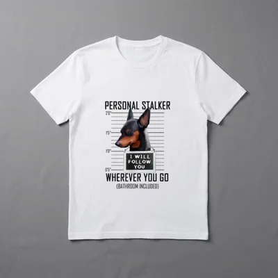 Personal Stalker Hund Zwergpinscher T-Shirt – Klassisches T-Shirt in Schwarz