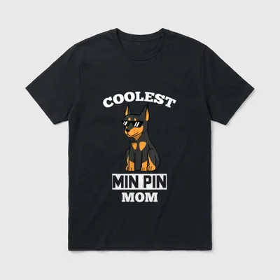Coolest Zwergpinscher Mom Lustiger T-Shirt – Klassisches T-Shirt in Schwarz