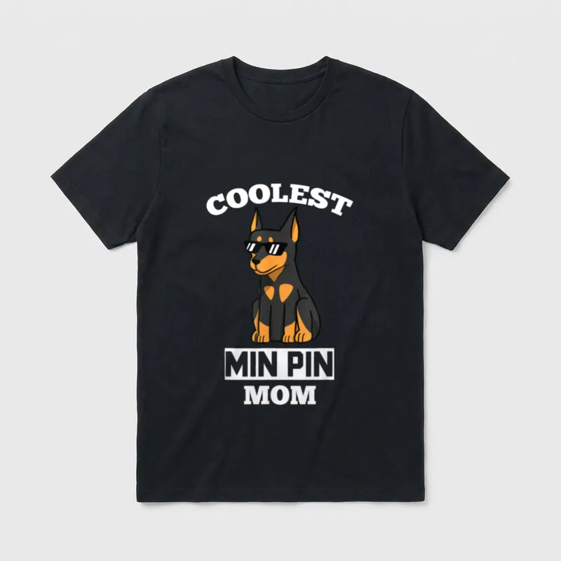 Coolest Zwergpinscher Mom Lustiger T-Shirt – Klassisches T-Shirt in Schwarz