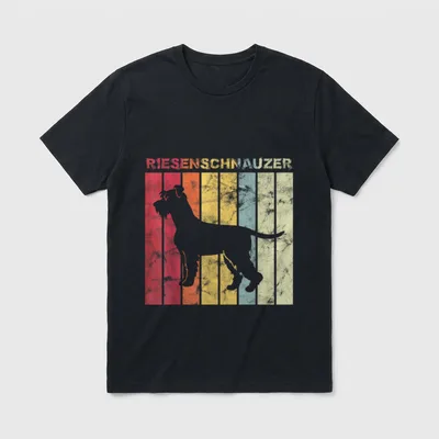 Riesenschnauzer Vintage Retro Giant T-Shirt – Klassisches T-Shirt in Schwarz