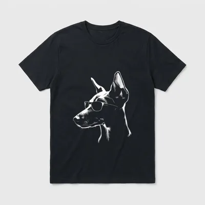 Zwergpinscher Gassi Gehen Sonnenbrille Hunde T-Shirt – Klassisches T-Shirt in Schwarz