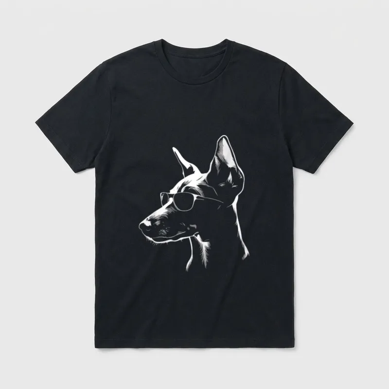 Zwergpinscher Gassi Gehen Sonnenbrille Hunde T-Shirt – Klassisches T-Shirt in Schwarz