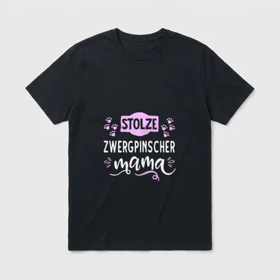Stolze Zwergpinscher Mama-Tolle Lustige T-Shirt – Klassisches T-Shirt in Schwarz