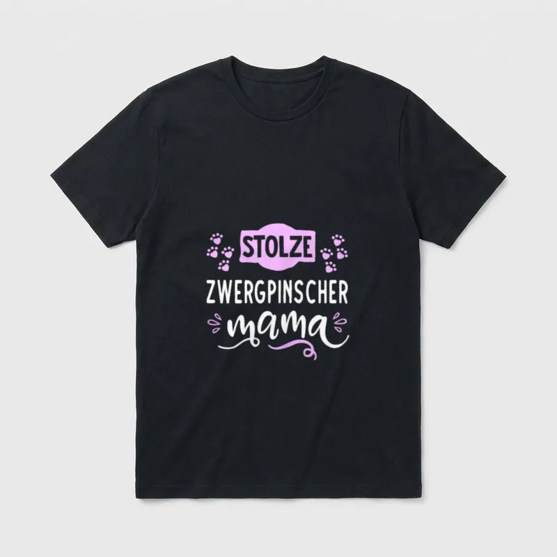 Stolze Zwergpinscher Mama-Tolle Lustige T-Shirt – Klassisches T-Shirt in Schwarz
