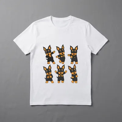 Zwergpinscher Dance Challenge Lustiger T-Shirt – Klassisches T-Shirt in Schwarz