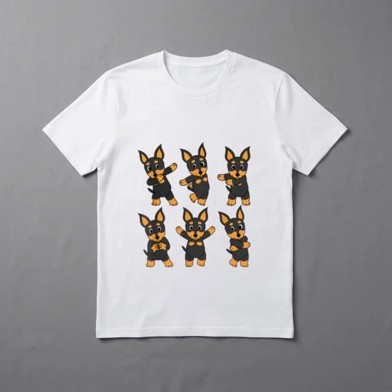 Zwergpinscher Dance Challenge Lustiger T-Shirt – Klassisches T-Shirt in Schwarz