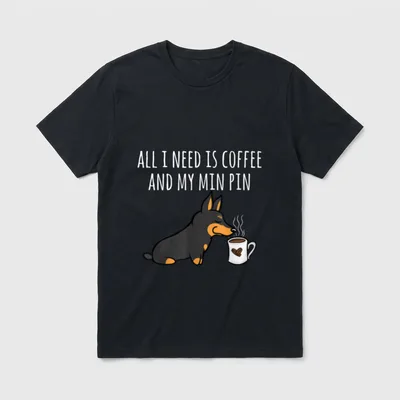 All I Need Is T-Shirt – Klassisches T-Shirt in Schwarz