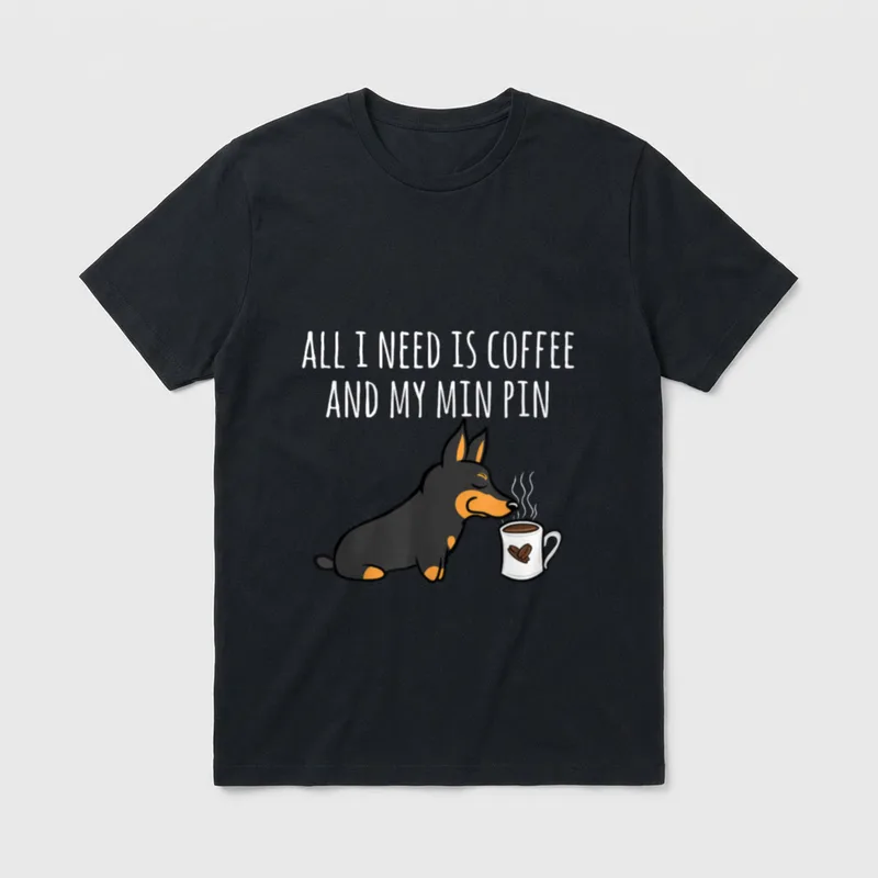All I Need Is T-Shirt – Klassisches T-Shirt in Schwarz
