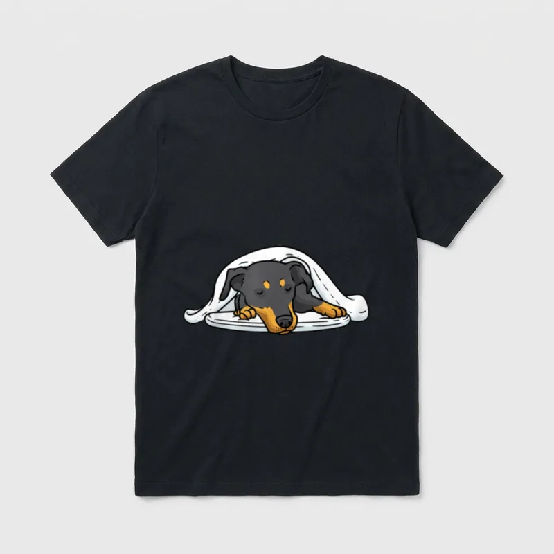 Deutscher Pinscher Hund Offizielles Schlafshirt T-Shirt – Klassisches T-Shirt in Schwarz