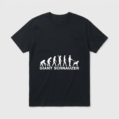 Riesenschnauzer Evolution Pinscher & Schnauzer T-Shirt – Klassisches T-Shirt in Schwarz