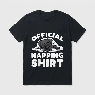 Riesenschnauzer Hund Offizielles Schlafshirt T-Shirt 0152 – Klassisches T-Shirt in Schwarz