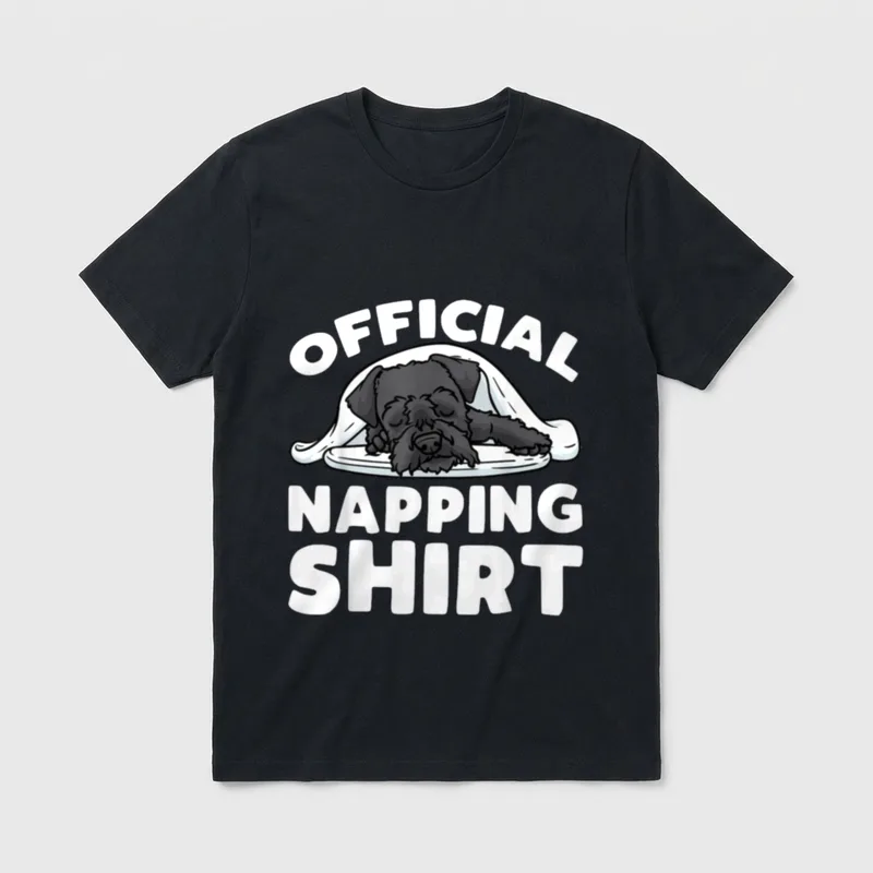 Riesenschnauzer Hund Offizielles Schlafshirt T-Shirt 0152 – Klassisches T-Shirt in Schwarz