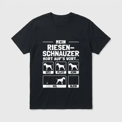 Riesenschnauzer T-Shirt 0155 – Klassisches T-Shirt in Schwarz