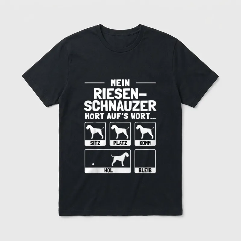 Riesenschnauzer T-Shirt 0155 – Klassisches T-Shirt in Schwarz