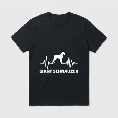 Riesenschnauzer Herzschlag T-Shirt – Klassisches T-Shirt in Schwarz