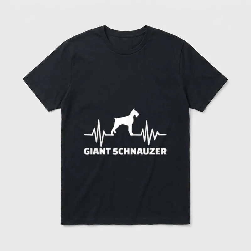 Riesenschnauzer Herzschlag T-Shirt – Klassisches T-Shirt in Schwarz
