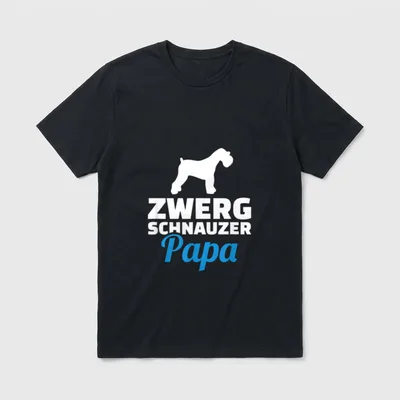 Zwergschnauzer Papa T-Shirt – Klassisches T-Shirt in Schwarz