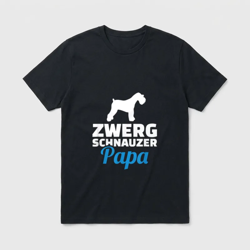 Zwergschnauzer Papa T-Shirt – Klassisches T-Shirt in Schwarz