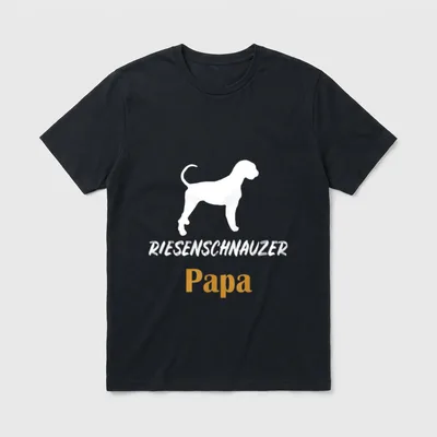 Riesenschnauzer Papa Pinscher & Schnauzer T-Shirt – Klassisches T-Shirt in Schwarz