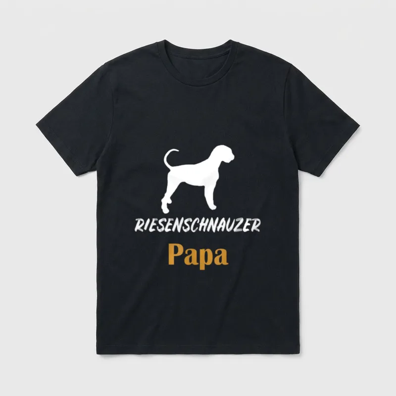 Riesenschnauzer Papa Pinscher & Schnauzer T-Shirt – Klassisches T-Shirt in Schwarz