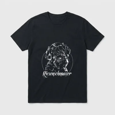 Riesenschnauzer Hund Hunderasse Portrait T-Shirt – Klassisches T-Shirt in Schwarz