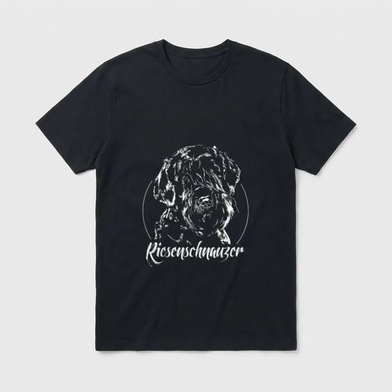 Riesenschnauzer Hund Hunderasse Portrait T-Shirt – Klassisches T-Shirt in Schwarz