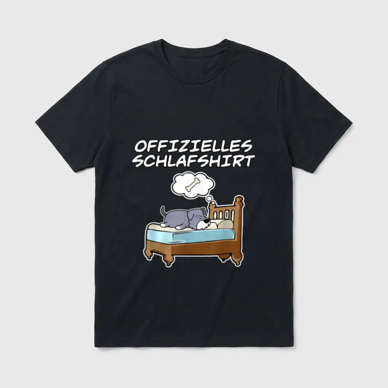 Offizielles Schlafshirt I Pyjama T-Shirt – Klassisches T-Shirt in Schwarz
