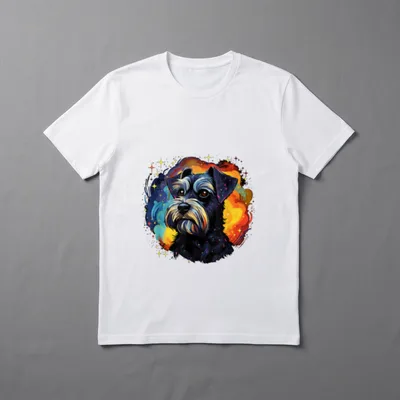 Schnauzer Hund T-Shirt 0168 – Klassisches T-Shirt in Schwarz